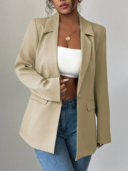 Eliza | Blazer Un Botón Cuello Solapa Premium