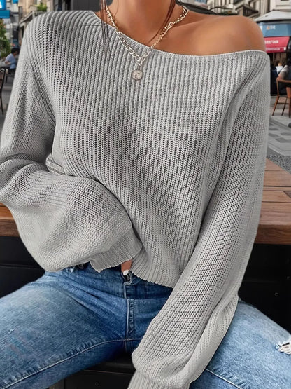 Blasa | Suéter Un Hombro Acanalado With Relaxed Fit
