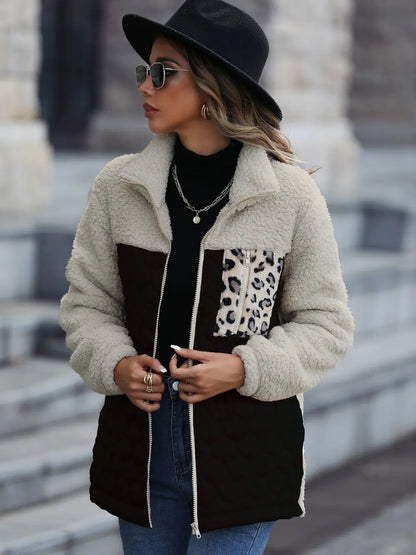 Valentina | Chaqueta Print Animal - Negro