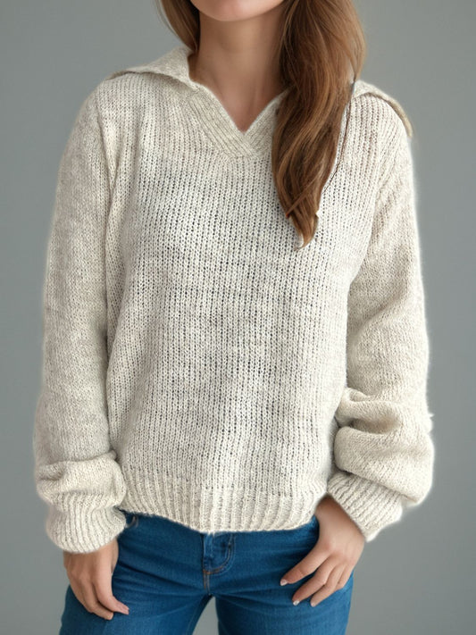 Amber | Suéter Cuello Camisero Manga Larga
