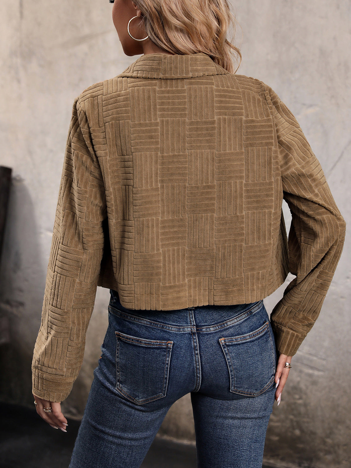 Paola | Chaqueta Cuello Estructurado - Caramelo