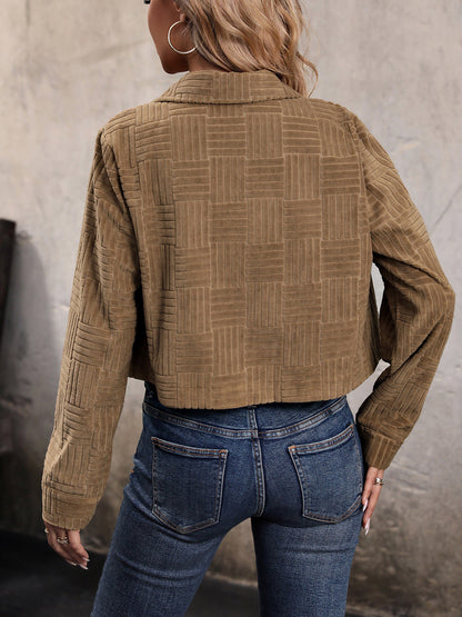 Paola | Chaqueta Cuello Estructurado - Caramelo