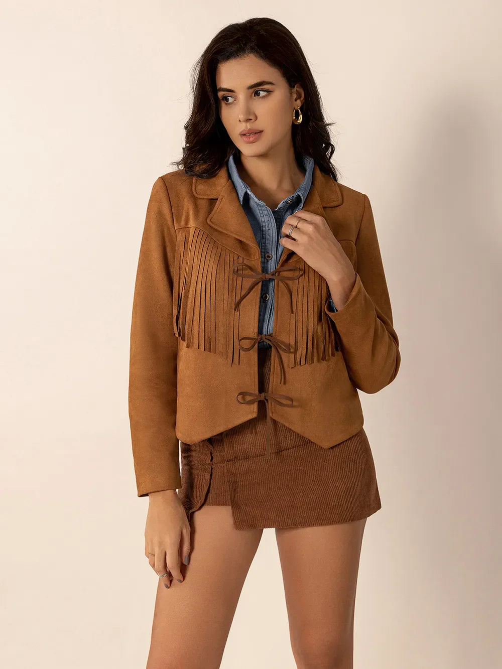 Esperanza | Chaqueta Cuello Estructurado - Caramelo