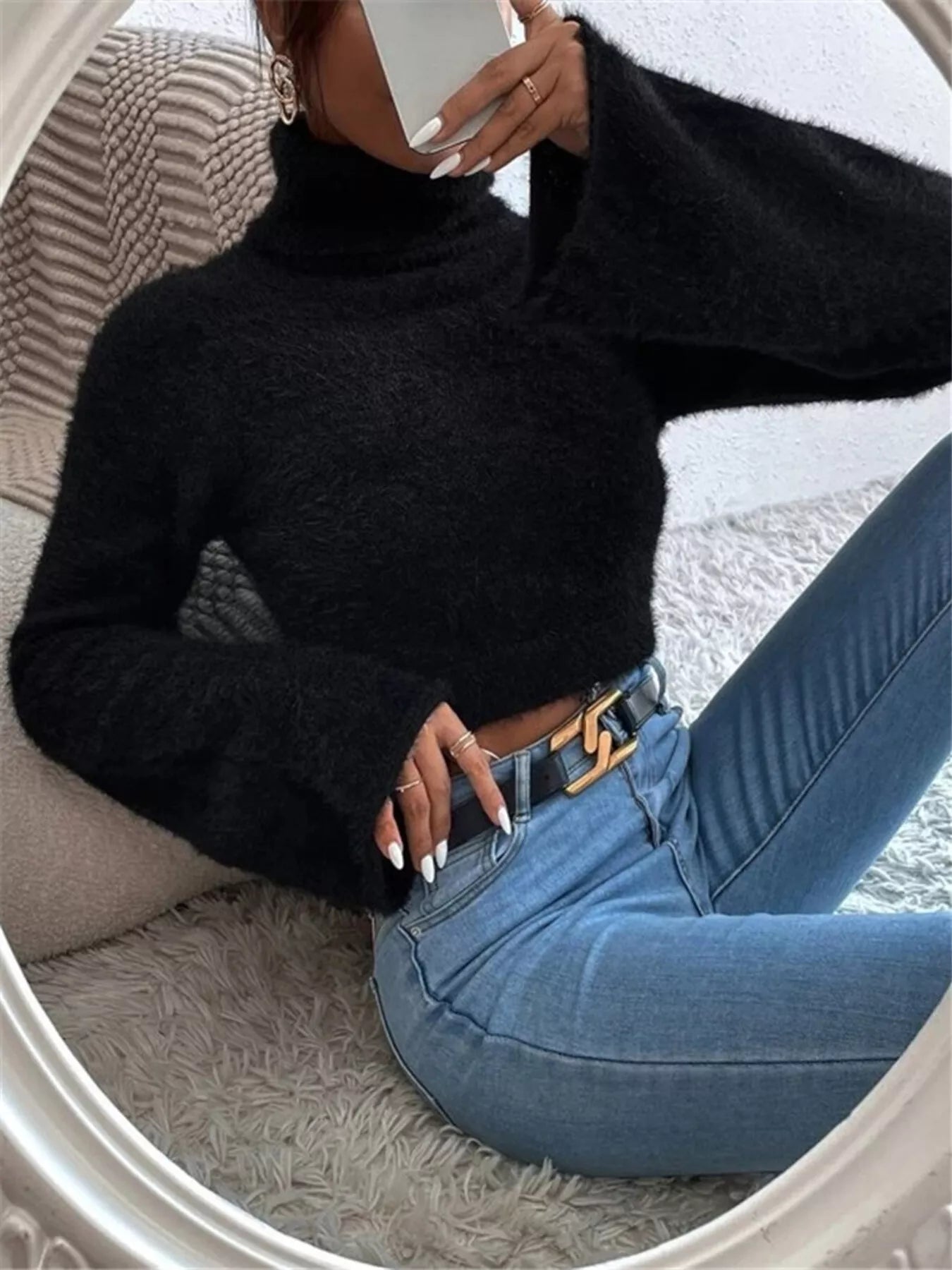 Ernestina | Suéter Cuello Alto Flare