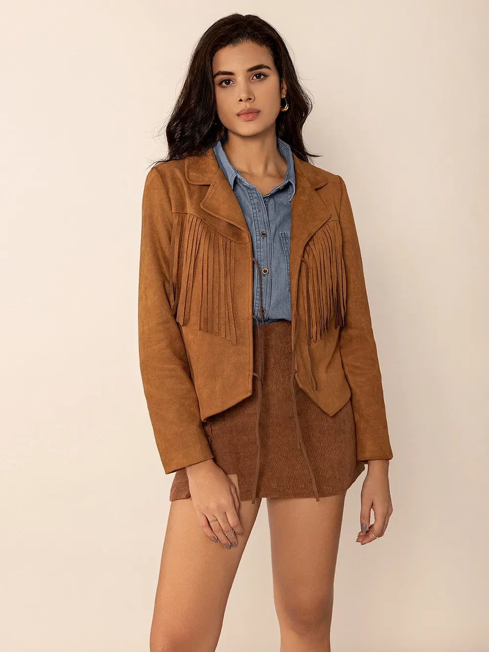 Esperanza | Chaqueta Cuello Estructurado - Caramelo