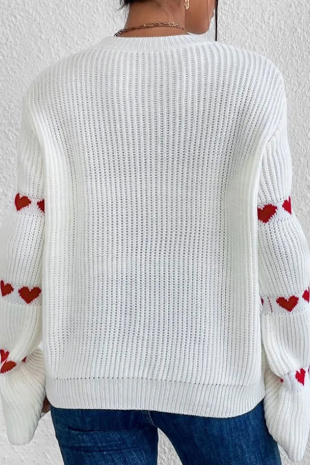 Aysha | Suéter Heart Cuello Redondo Manga Larga