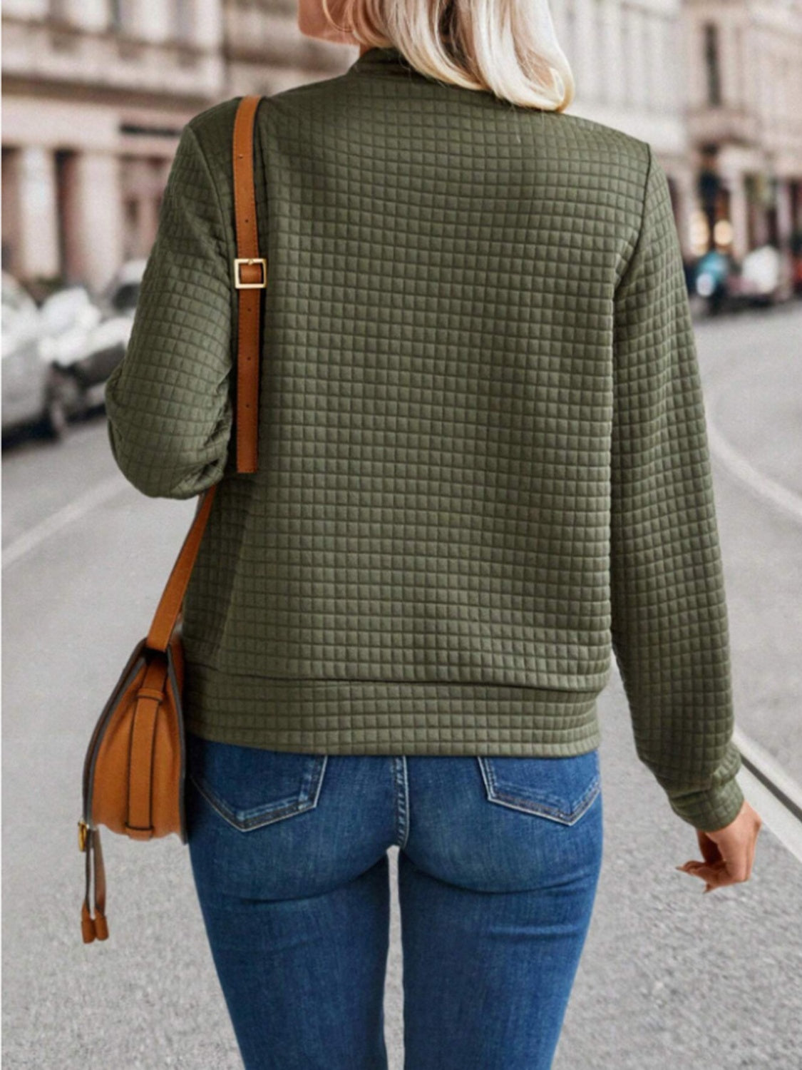 Anaís | Chaqueta Polar Zip - Verde Militar