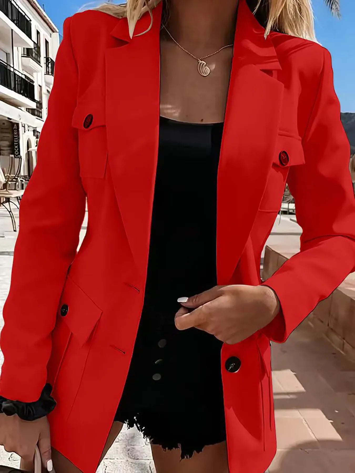 Dafne | Blazer Manga Larga Cuello Solapa