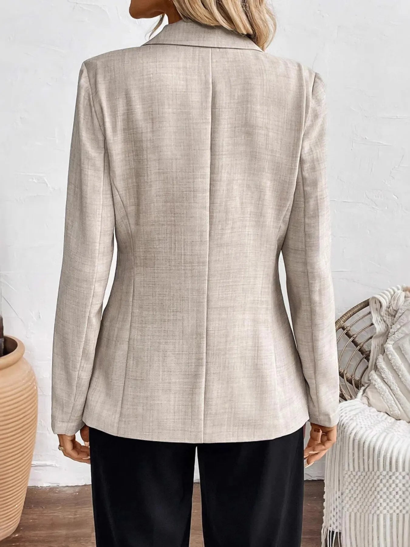 Elba | Blazer Un Botón Cuello Solapa