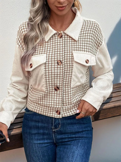 Javiera | Chaqueta Pata de Gallo - Beige