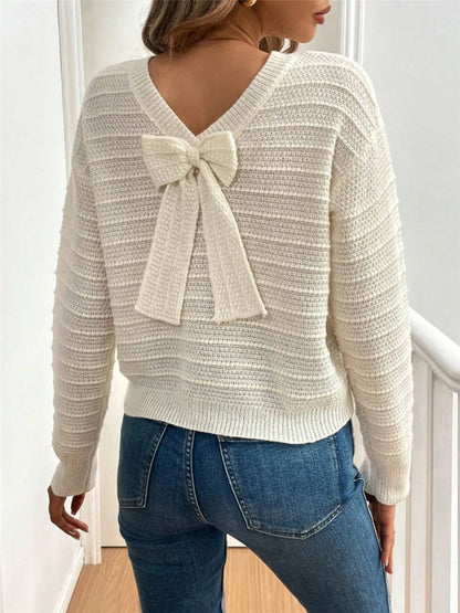 Daysi | Suéter Cuello Redondo Lazo Back