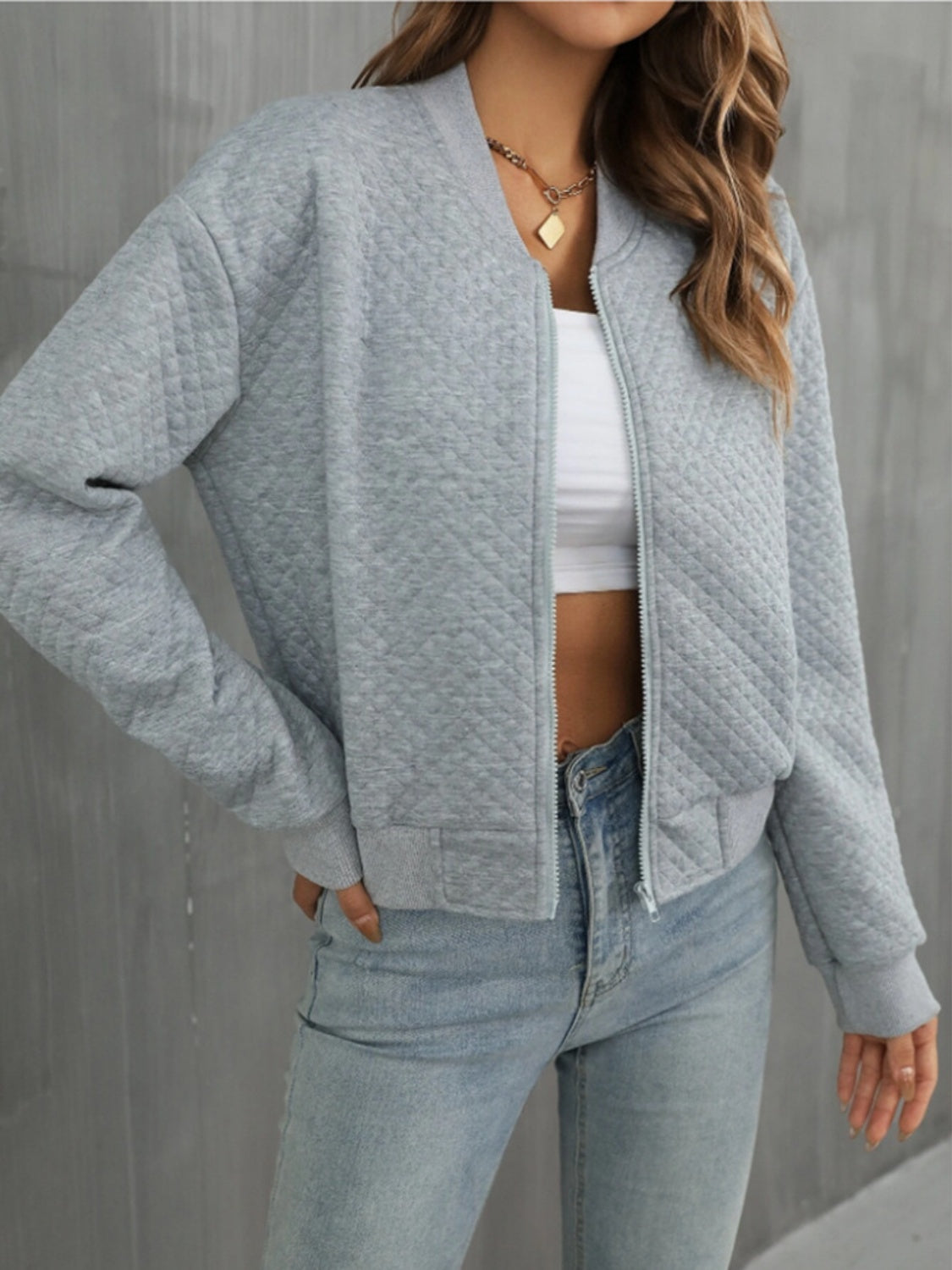 Abril | Chaqueta Polar Zip - Negro