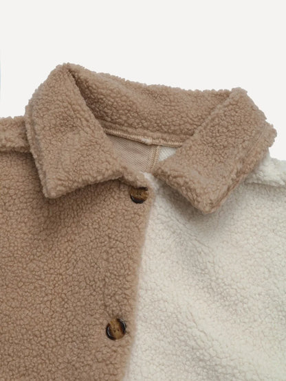 Viviana | Chaqueta Color Block - Tostado