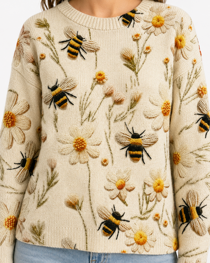 Abeja | Suéter Nórdico Bordado