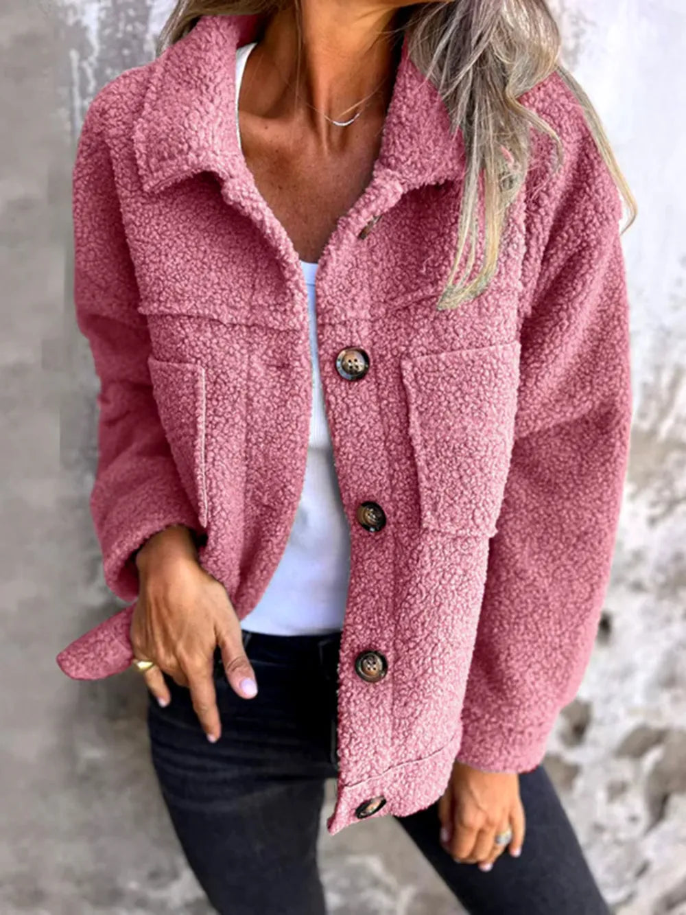 Victoria | Chaqueta Botonera Chic - Gum Leaf