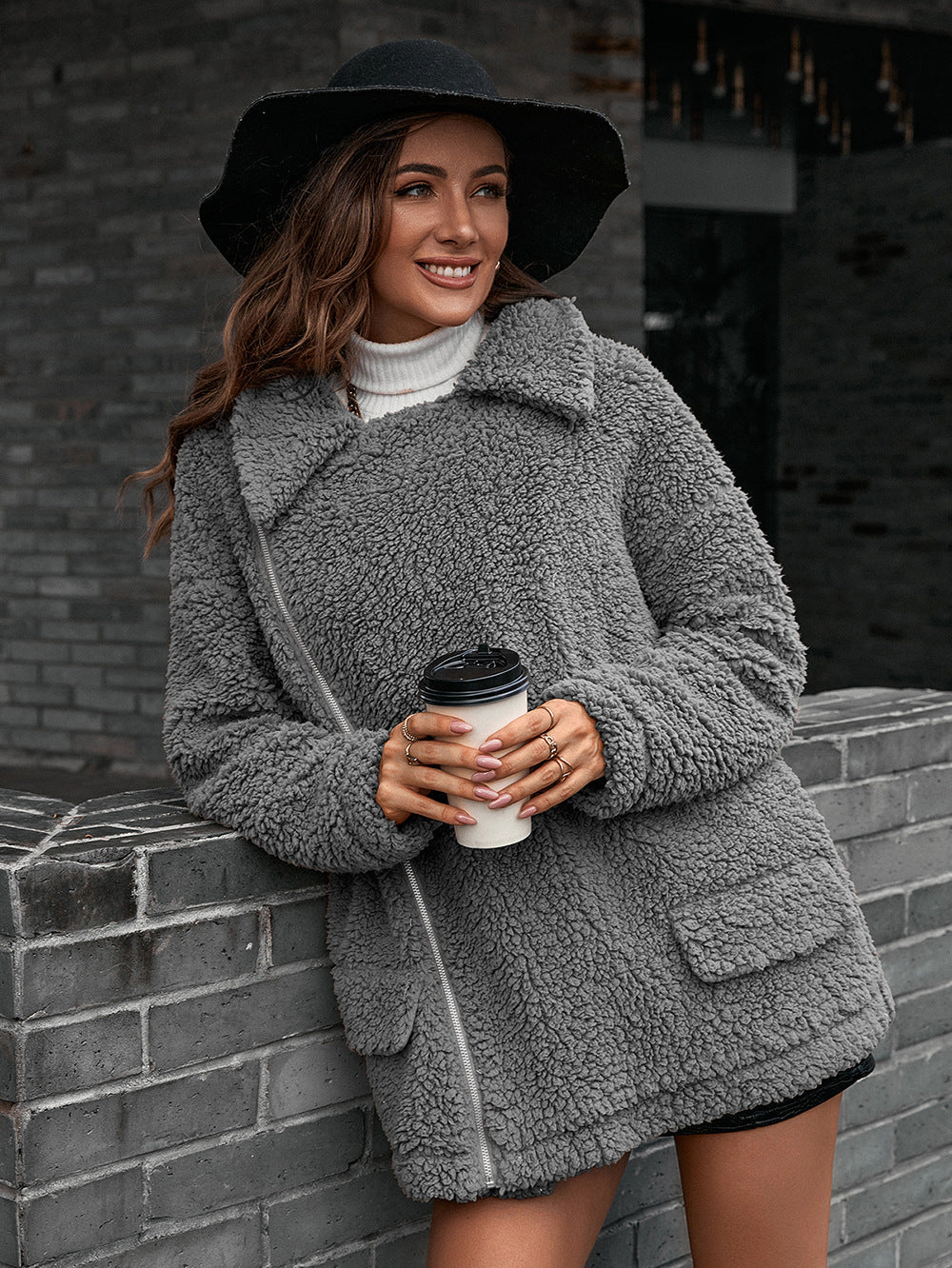 Mirta | Chaqueta Polar Zip - Gris