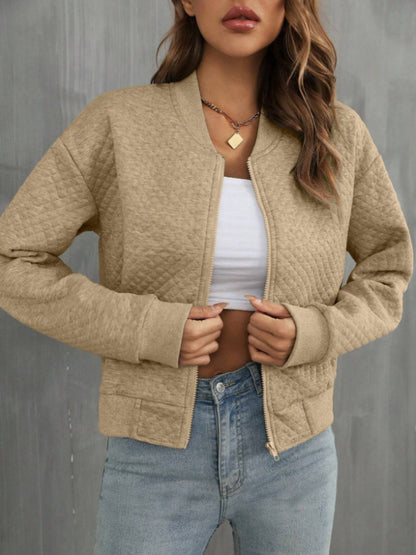 Abril | Chaqueta Polar Zip - Negro