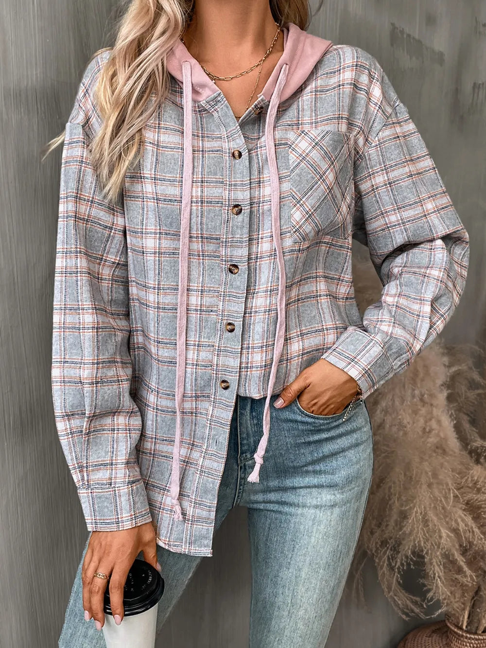 Francisca | Chaqueta con Capucha - Gris