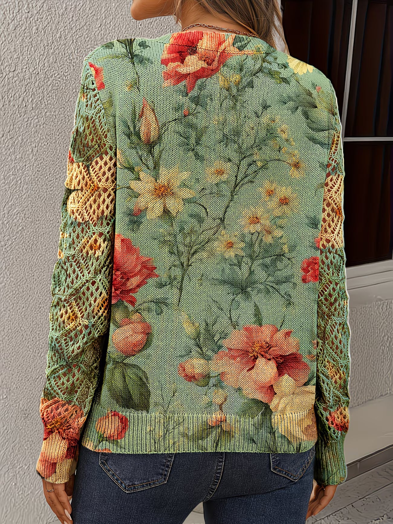 Otoñal | Suéter Floral Estampado