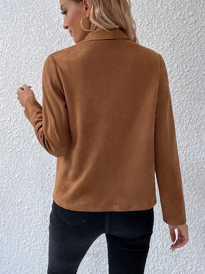 Alejandra | Chaqueta Cuello Estructurado - Caramelo