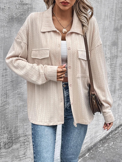 Natalia | Chaqueta Hombro Caído - Beige