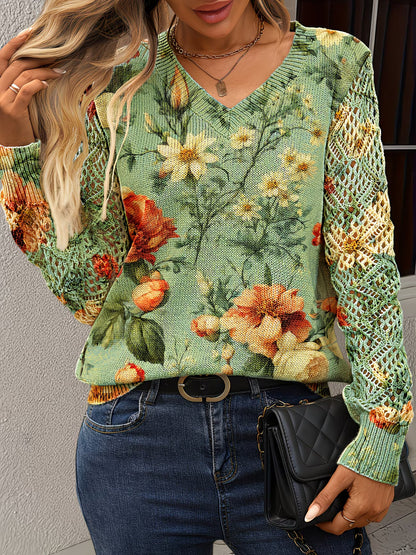 Otoñal | Suéter Floral Estampado