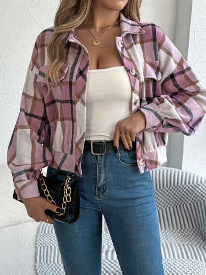Esmeralda | Chaqueta Cuadros Clásica - Terracota