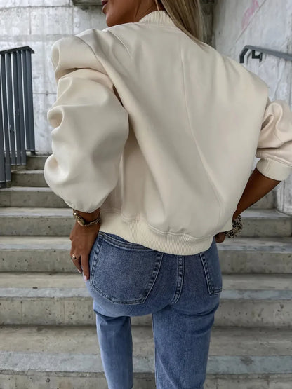 Ximena | Chaqueta Hombro Caído - Beige