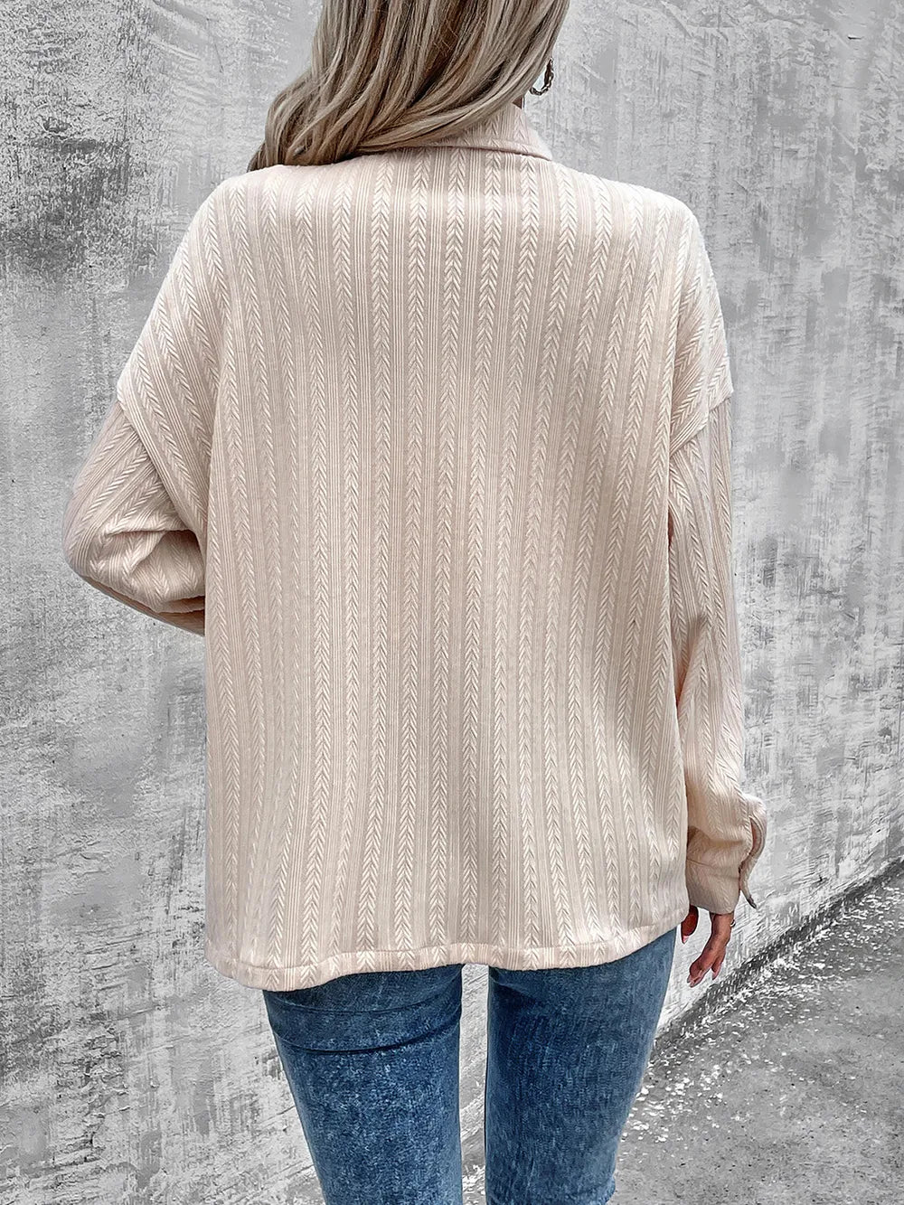 Natalia | Chaqueta Hombro Caído - Beige