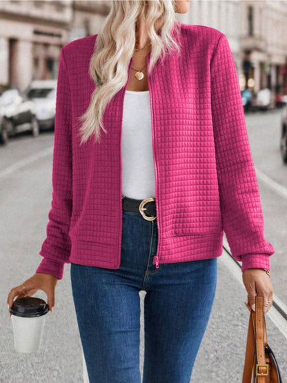 Anaís | Chaqueta Polar Zip - Deep Rosado