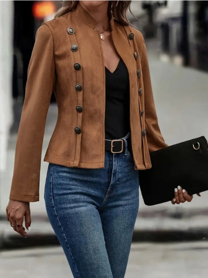 Marcela | Chaqueta Botonera Chic - Café
