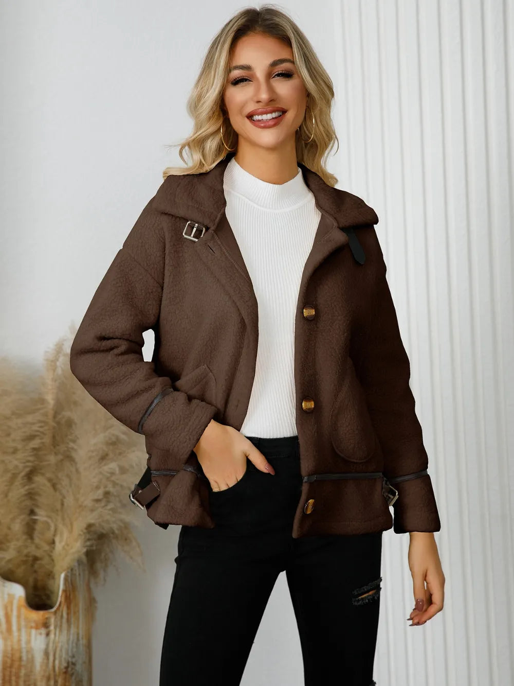 Rebeca | Chaqueta con Bolsillos - Dust Storm