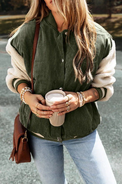 Cristina | Chaqueta Cuello Estructurado - Moss