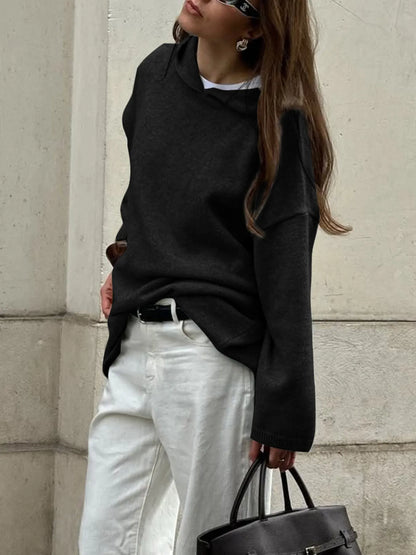 Clea | Suéter Oversize Manga Larga Con Capucha