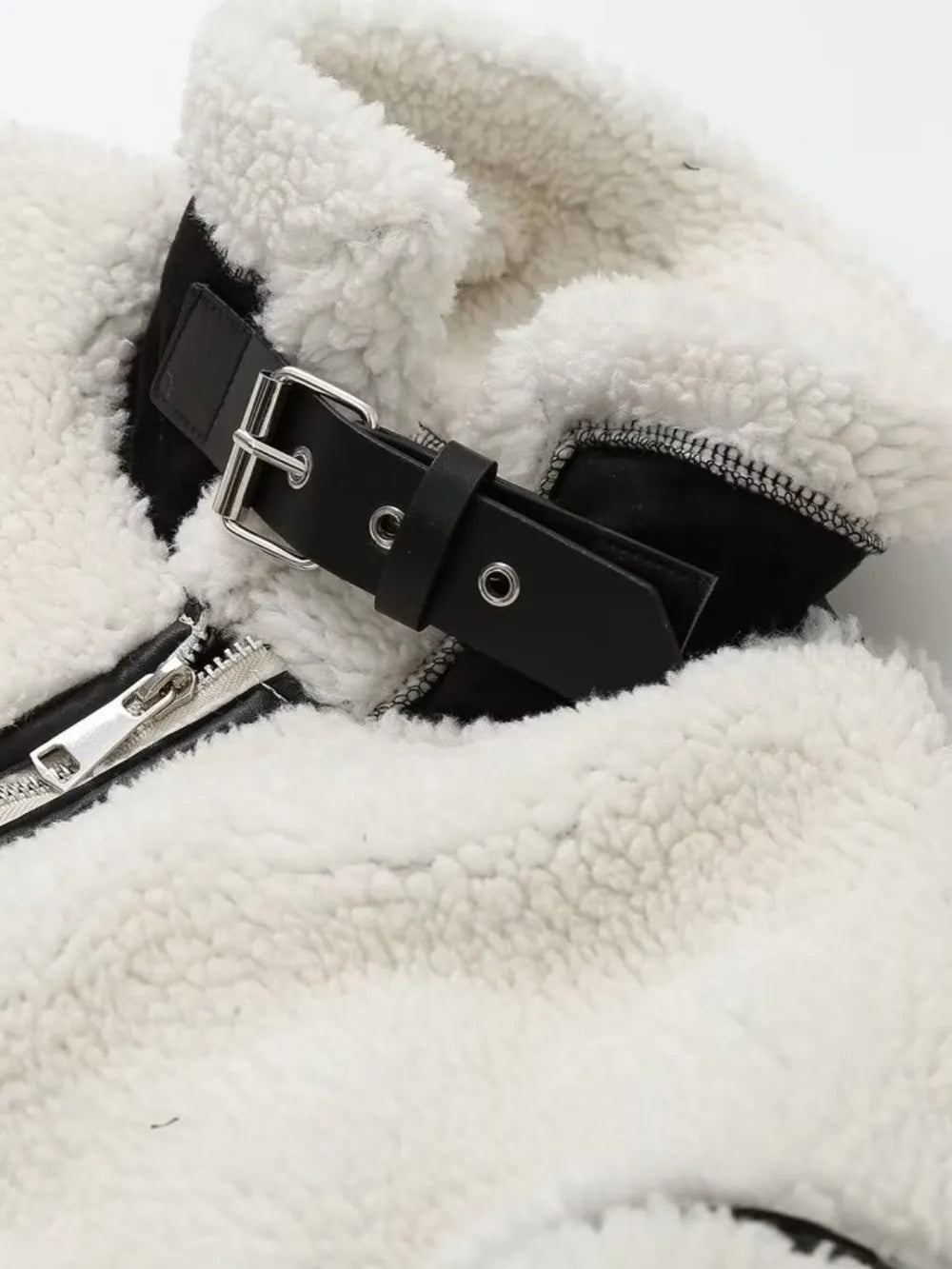 Belén | Chaqueta Polar Zip - Blanco