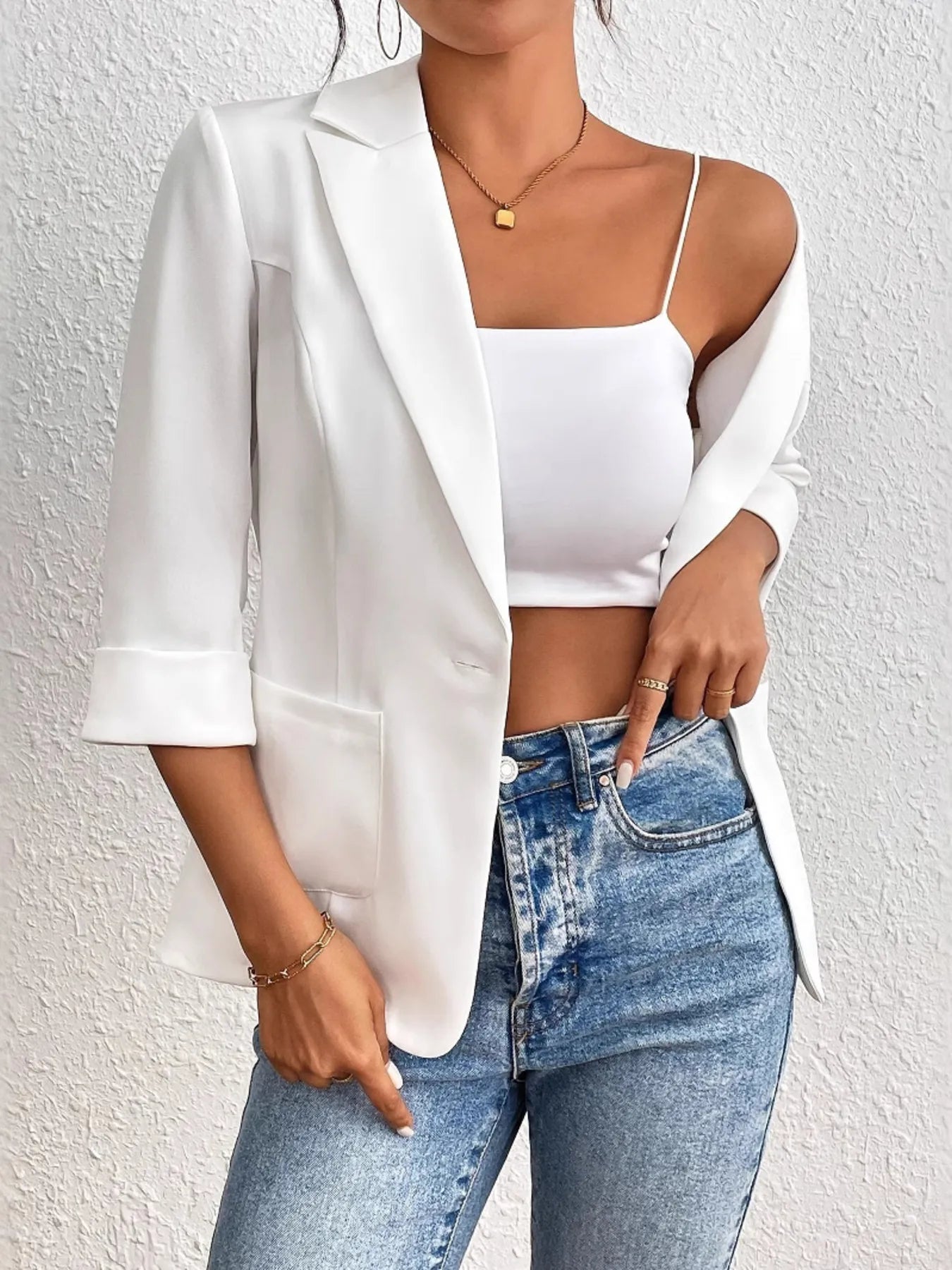 Martina | Blazer Cuello Solapa Un Botón