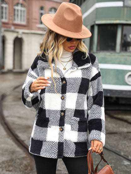 Wanda | Chaqueta Cuadros Clásica - Negro