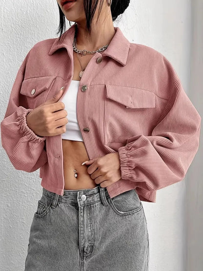 Vera | Chaqueta Hombro Caído - Pale Rosado Empolvado