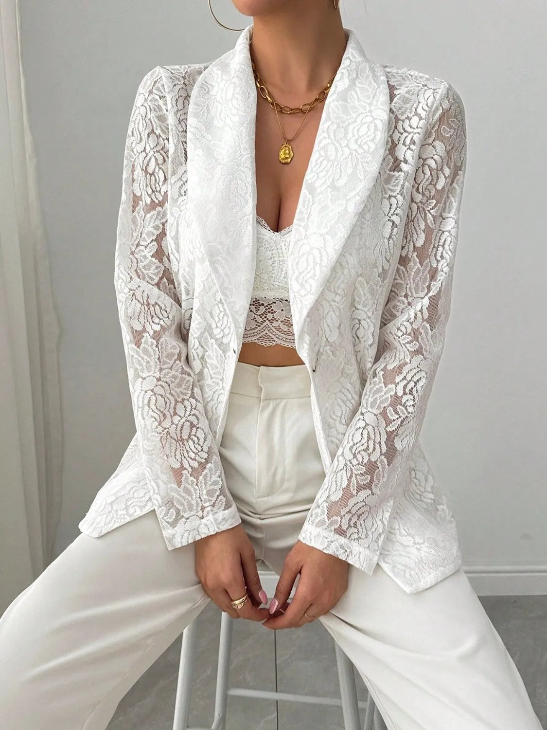 Berenice | Blazer Manga Larga con Encaje