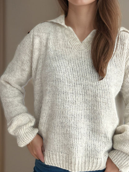 Amber | Suéter Cuello Camisero Manga Larga