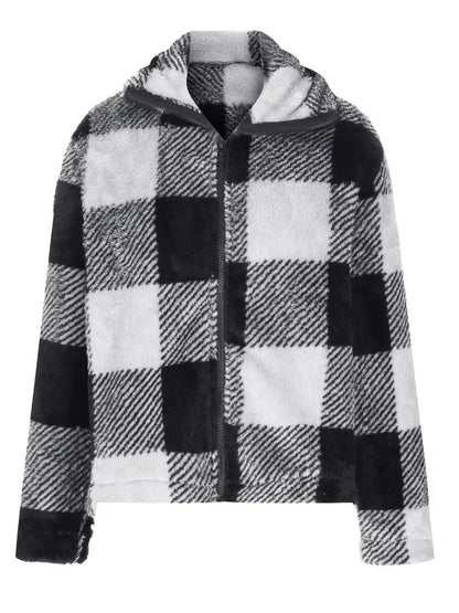 Cecilia | Chaqueta Tartán Elegante - Negro