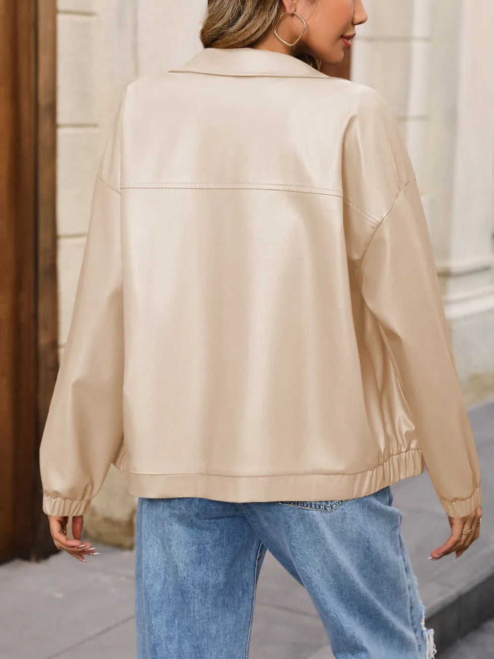 Claudia | Chaqueta Polar Zip - Café