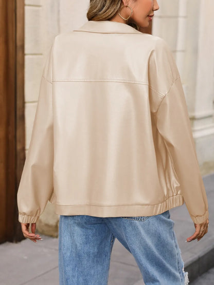 Claudia | Chaqueta Polar Zip - Café