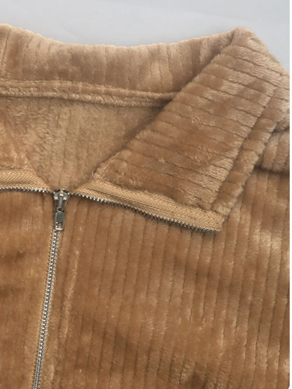 Sandra | Chaqueta Polar Zip - Camello