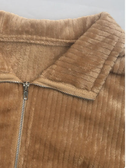 Sandra | Chaqueta Polar Zip - Camello