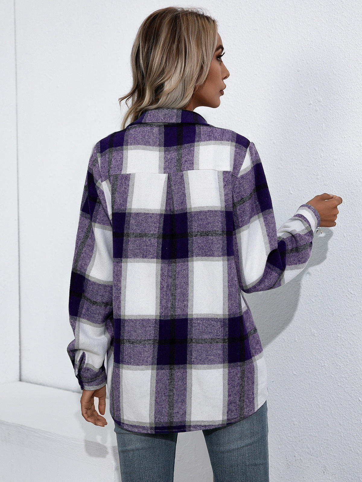 Yolanda | Chaqueta Cuadros Clásica - Dorado