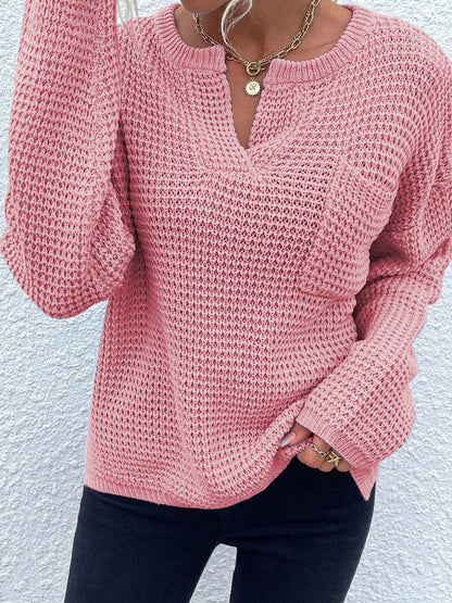 Bethany | Suéter Notched Manga Larga