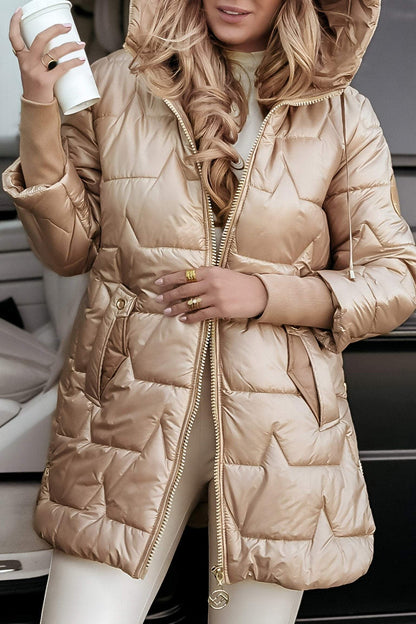 Glow | Parka Beige Brillante