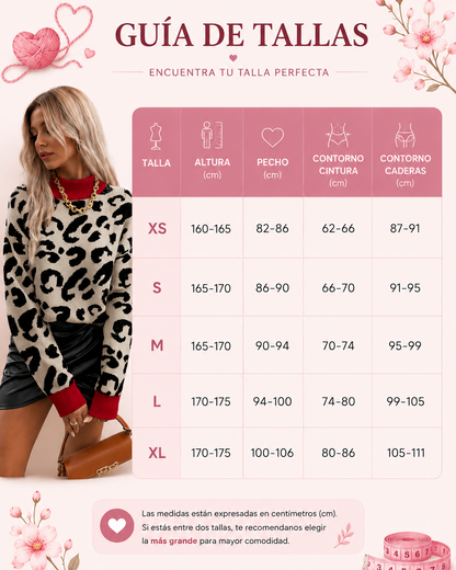 Salvaje | Suéter Animal Print Ribete