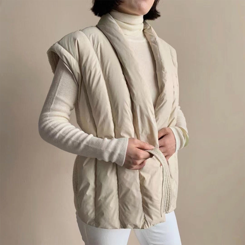 Elegance | Chaleco Acolchado Beige
